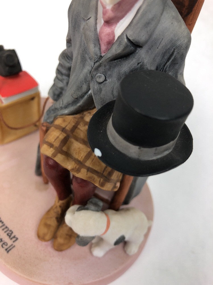 1980 NORMAN ROCKWELL Self-Portrait  Danbury Mint from 12 Porcelain FIGURINE