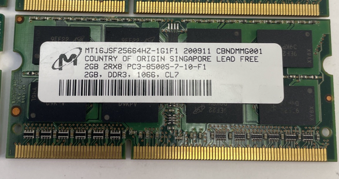 Assorted Hynix Samsung + RAM 15GB total Lot of 8 Units