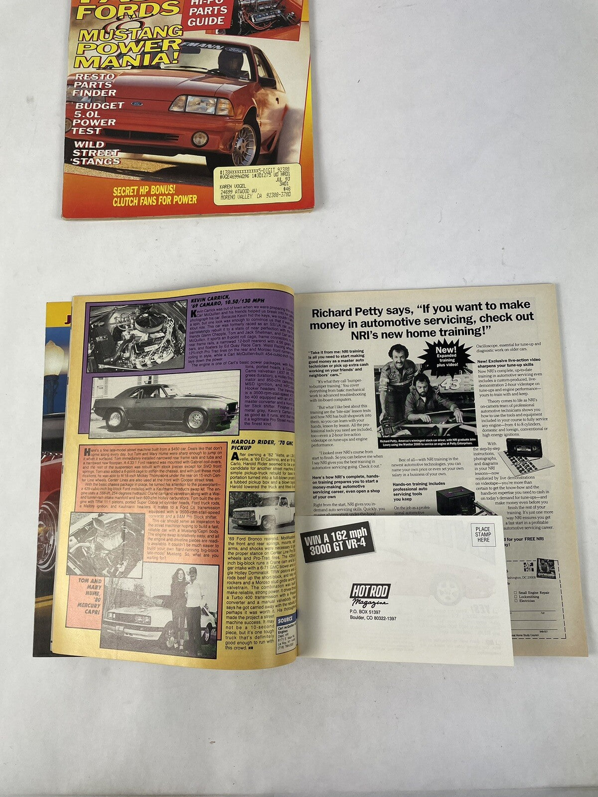 Lot of 12: VINTAGE HOT ROD MAGAZINES Complete Full Set 12 issues Jan to Dec 1991