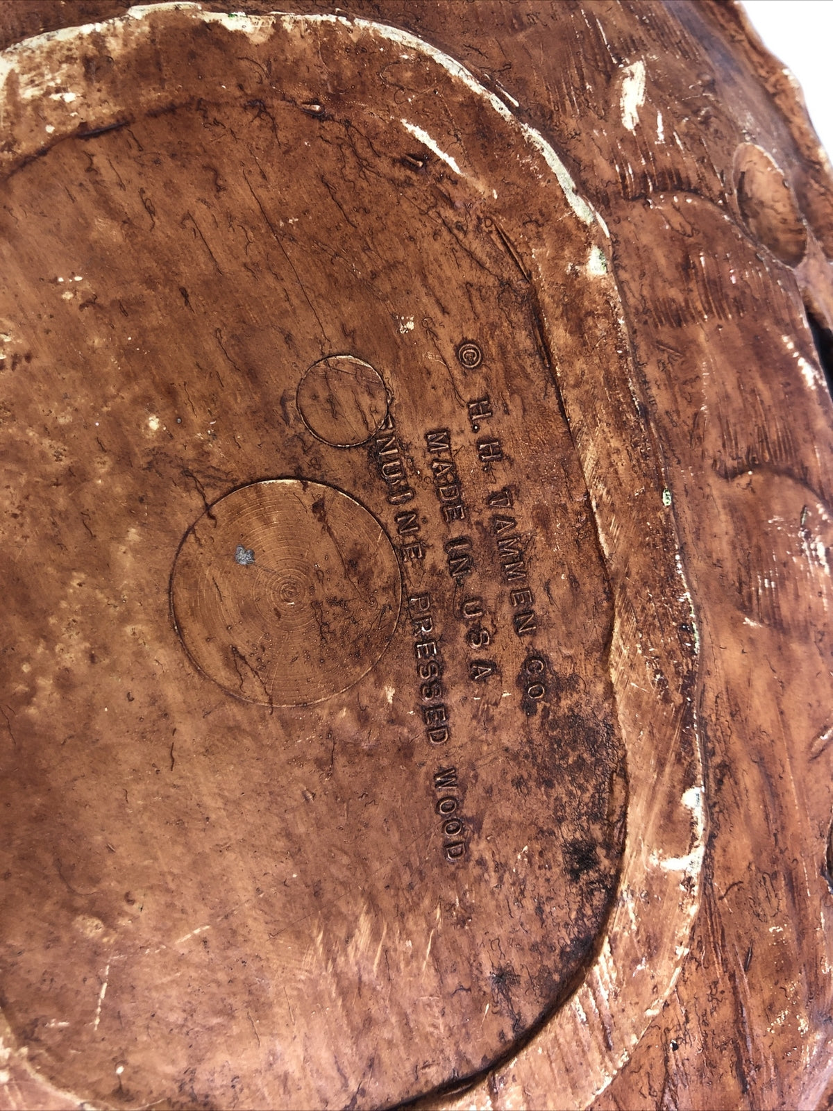 Mount Mt. Rushmore National Memorial Plate Nuine Pressed Wood H.H. Tammen Co.