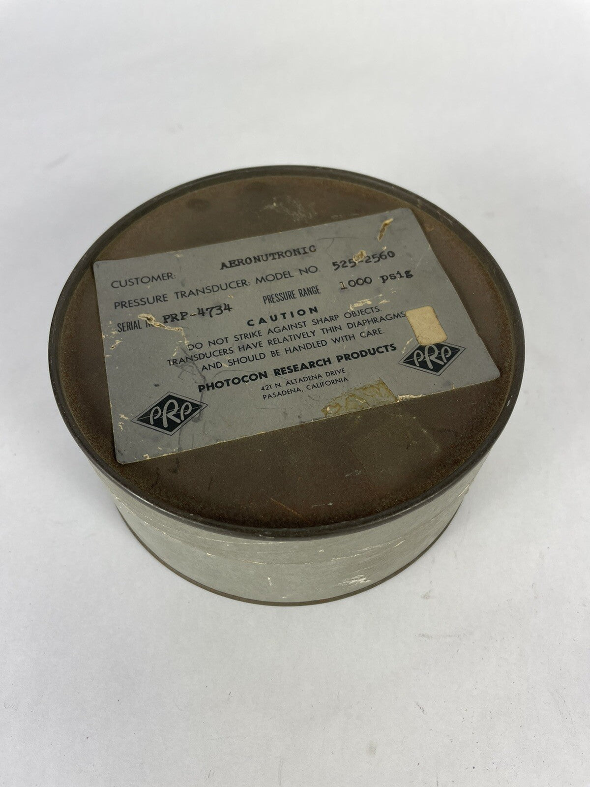 Photocon Research Product Pressure Transducer  Model 525-2560