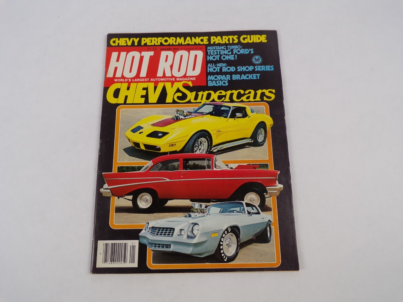 January 1979 Hot Rod Magazine Chevy Supercars Testing Ford's Hot One Mopar
