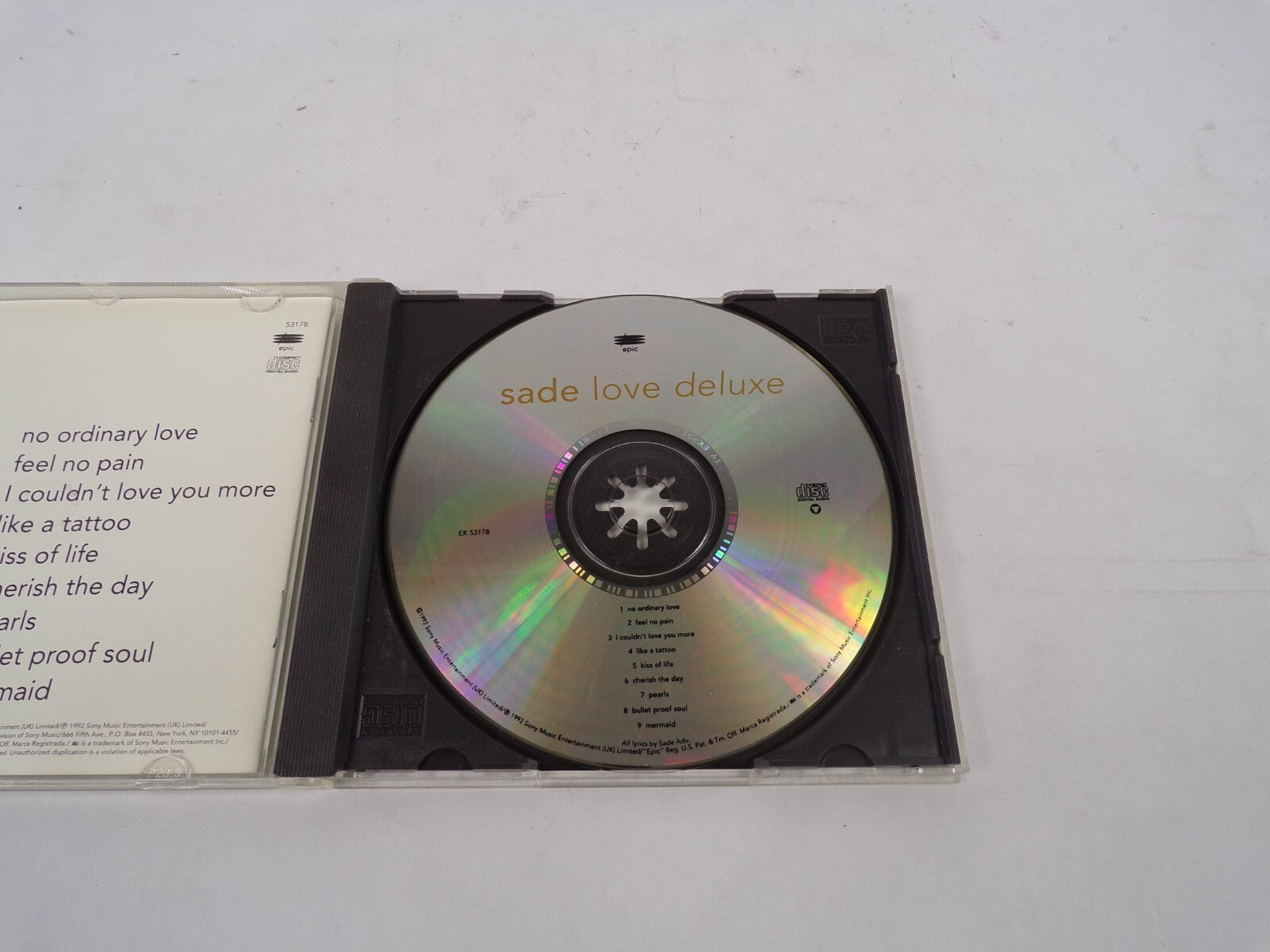 Sade Love Deluxe No Ordinary Loe Feel No Pain I Couldn't Love You More LikeCD#26
