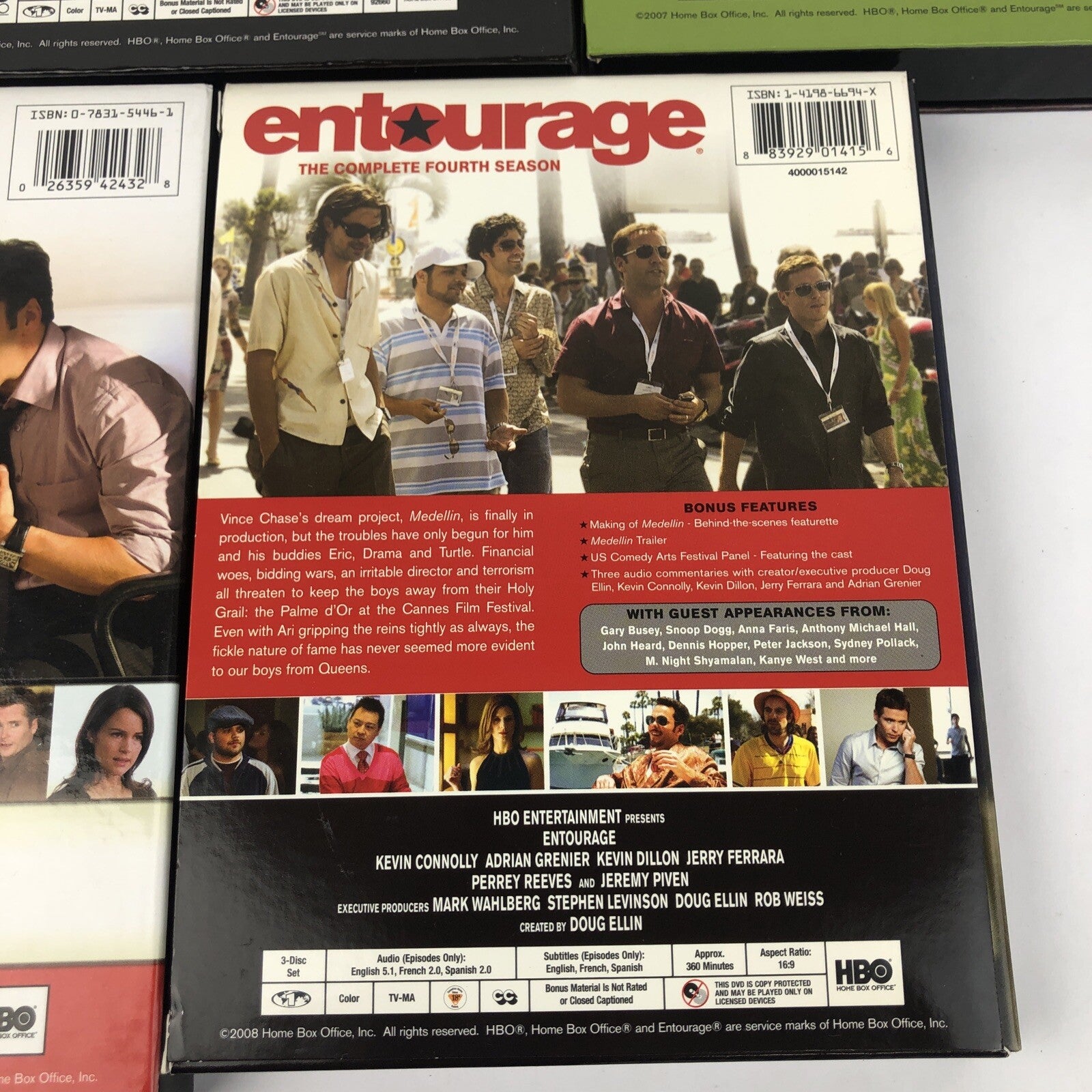 Entourage HBO Series DVD Set Lot Complete Seasons 1-4 - MINT CONDITION