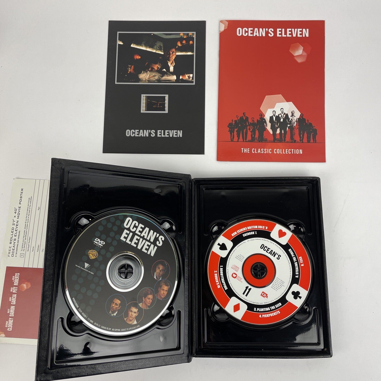 "OCEANS 11" (George Clooney Brad Pitt) - The Classic Collection DVD Box Set MINT