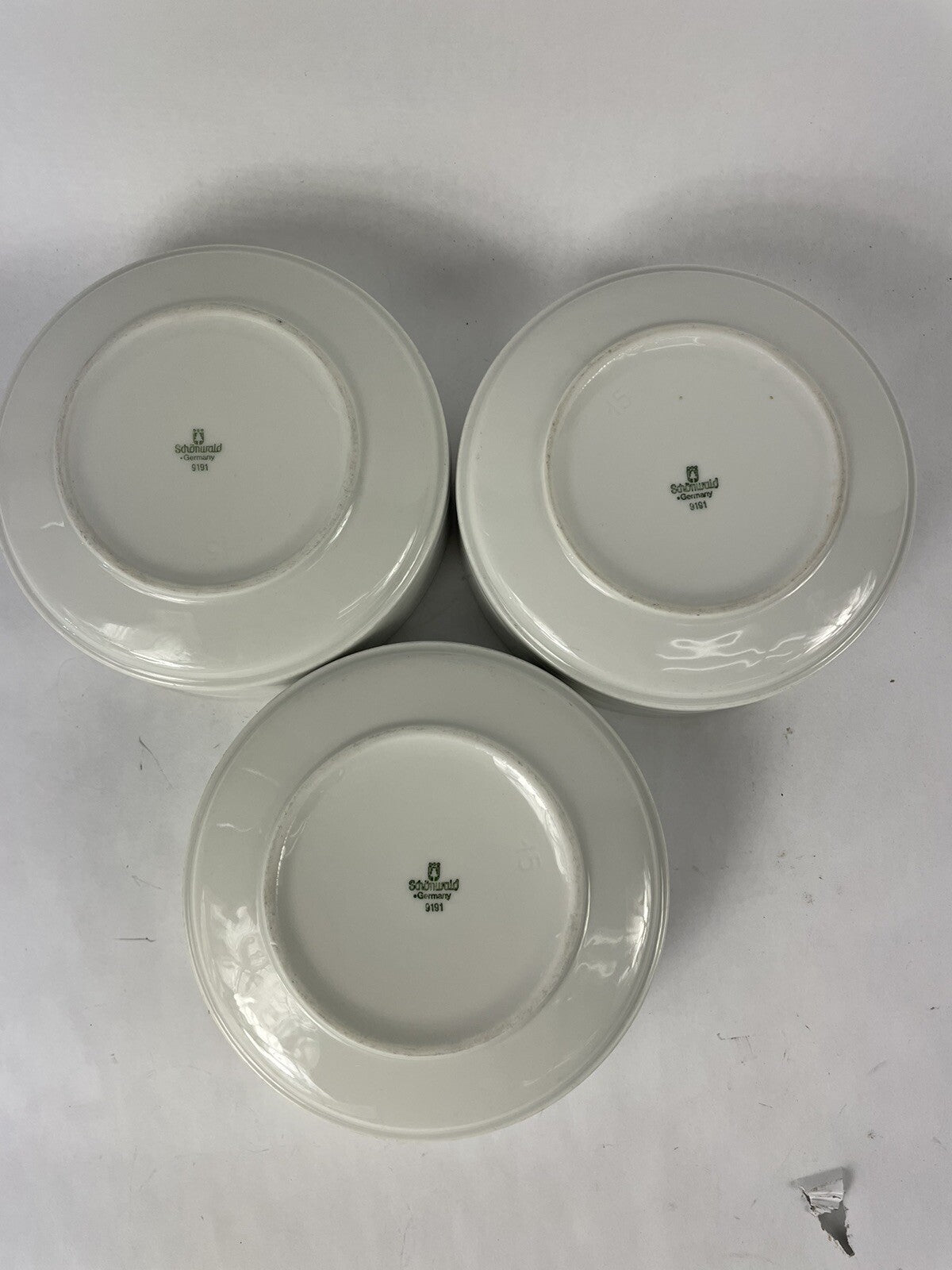 Lot of 3: Vintage Schonwald Germany White Serving Bowl 9191