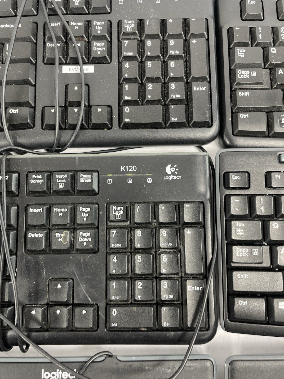 Lot of 8  Logitech Keyboards Wired USB  K120 Y-U0011 K200