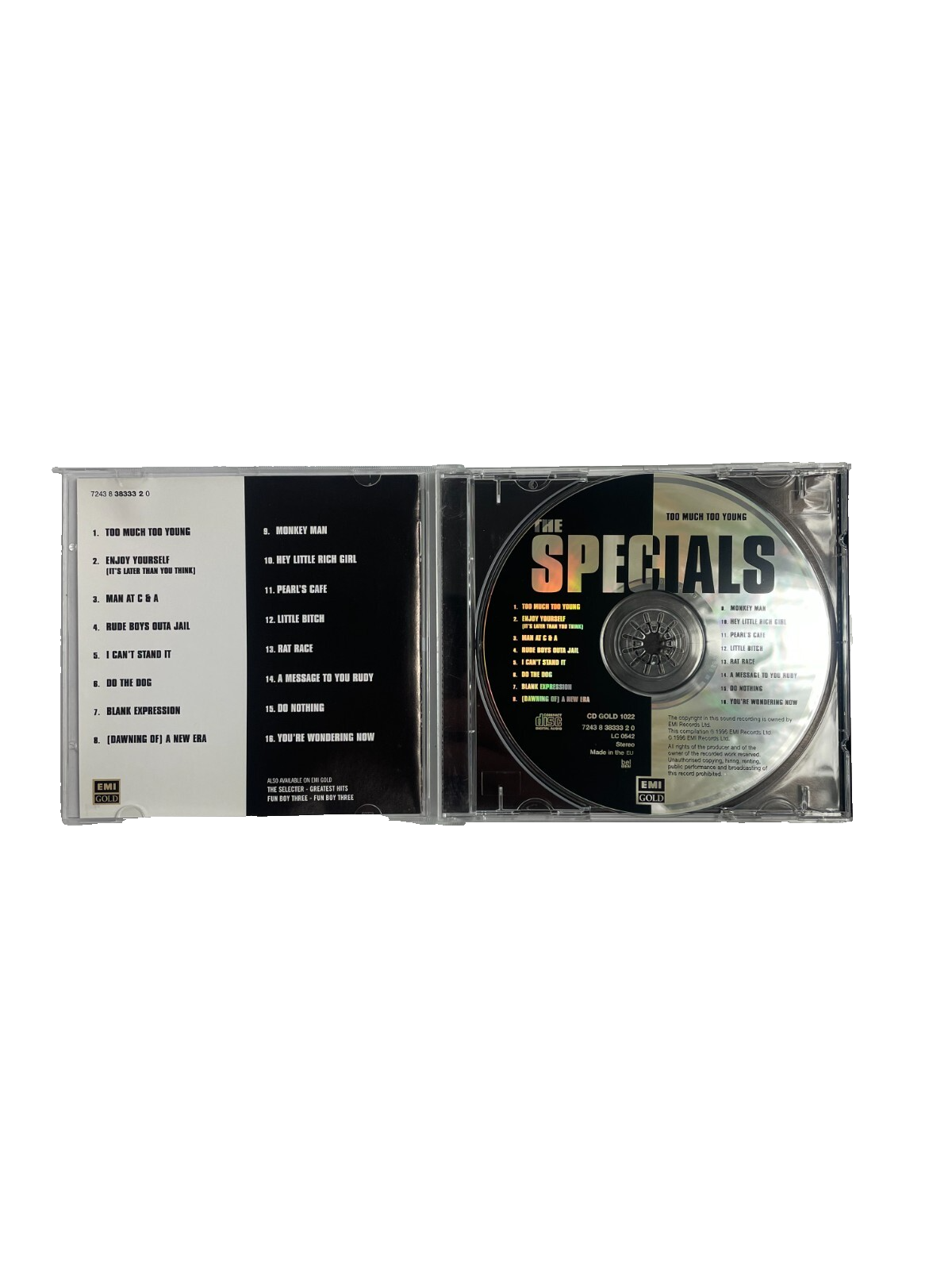 The Specials Too Much Too Young Enjoy Yourself (It's Later Than You Think) CD#10