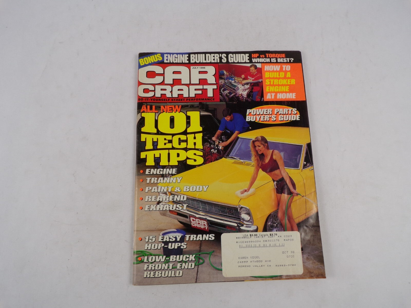 July 1996 Car Craft Engine Builder's Guide HP Vs Torque Which Is Best? All New