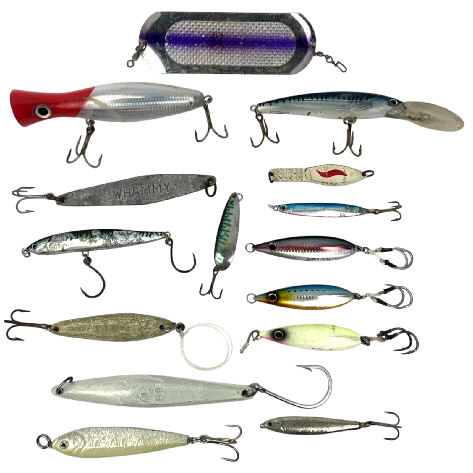 15 SHIMANO Stinger Flat Fall Salas PL68 Popper Rapala Saltwater Fishing Lure Lot