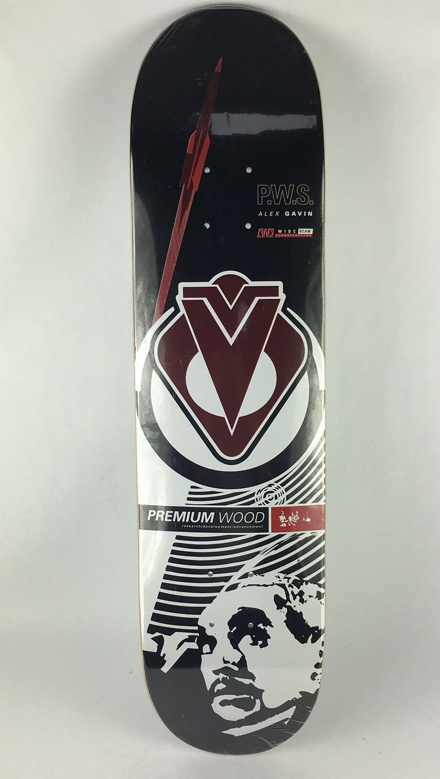 Premium Wood Alex Gavin Pro 2001 rare 7.75-inch skateboard deck made from 7-ply Hard Rock Canadian maple.