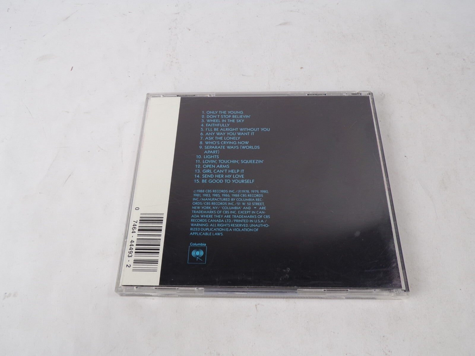 Journey Only The Young Don't Stop Believin' Wheel In The Sky Faithfully CD#62