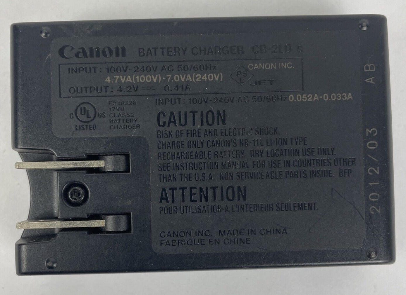 Genuine Original CANON  CB-2LF CB-2LD Battery Charger for NB-11LH NB-11L Battery