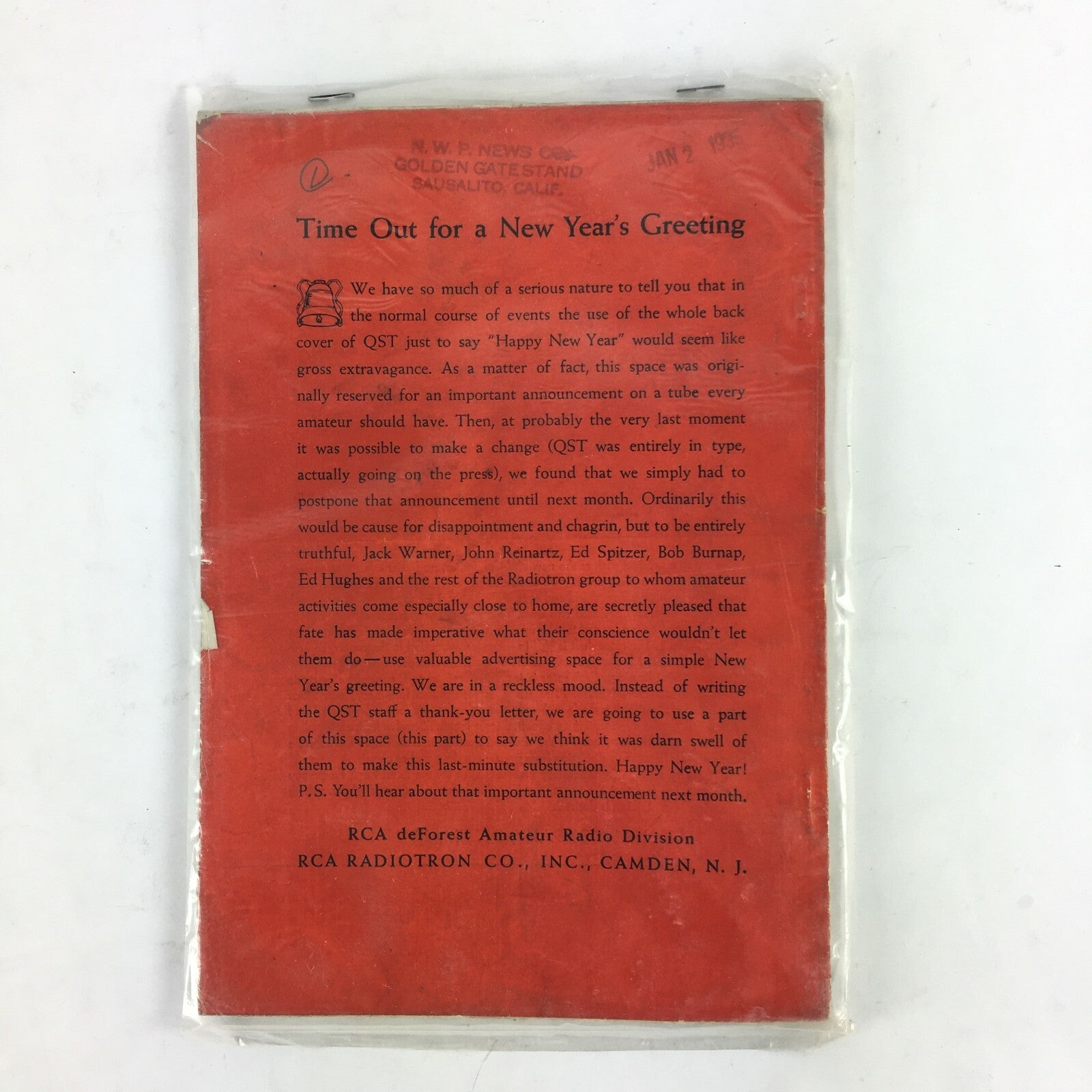 January 1935 QST devoted entirely to Amateur Radio Magazine 