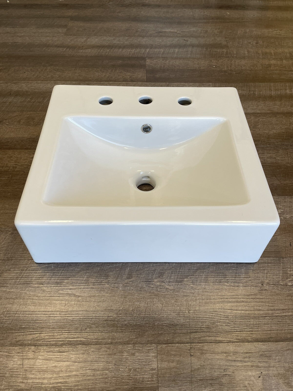 Scarabeo Bathroom  Square White Ceramic Wall Mounted or Vessel Sink 8025/B