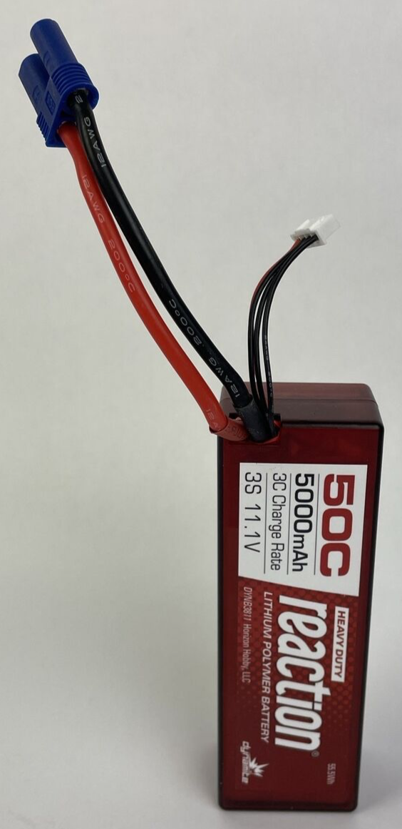 Dynamite Reaction 2.0 11.1V 5000mAh 50C 3S Hardcase LiPo RC Battery w/ EC5 Plug