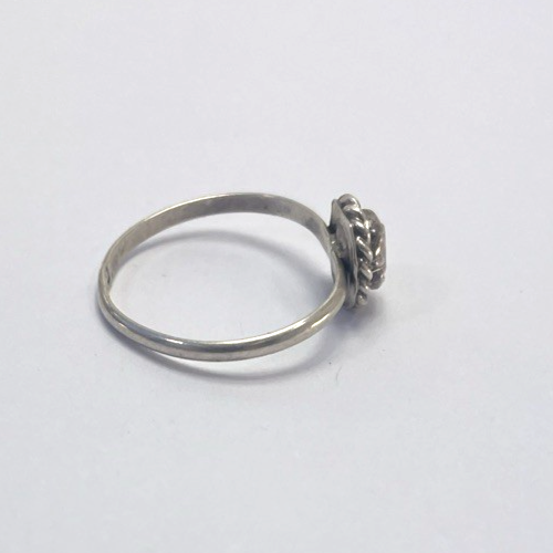 Dainty Native American Minimalist Mother Pearl 925 Sterling Silver Ring Sz 5