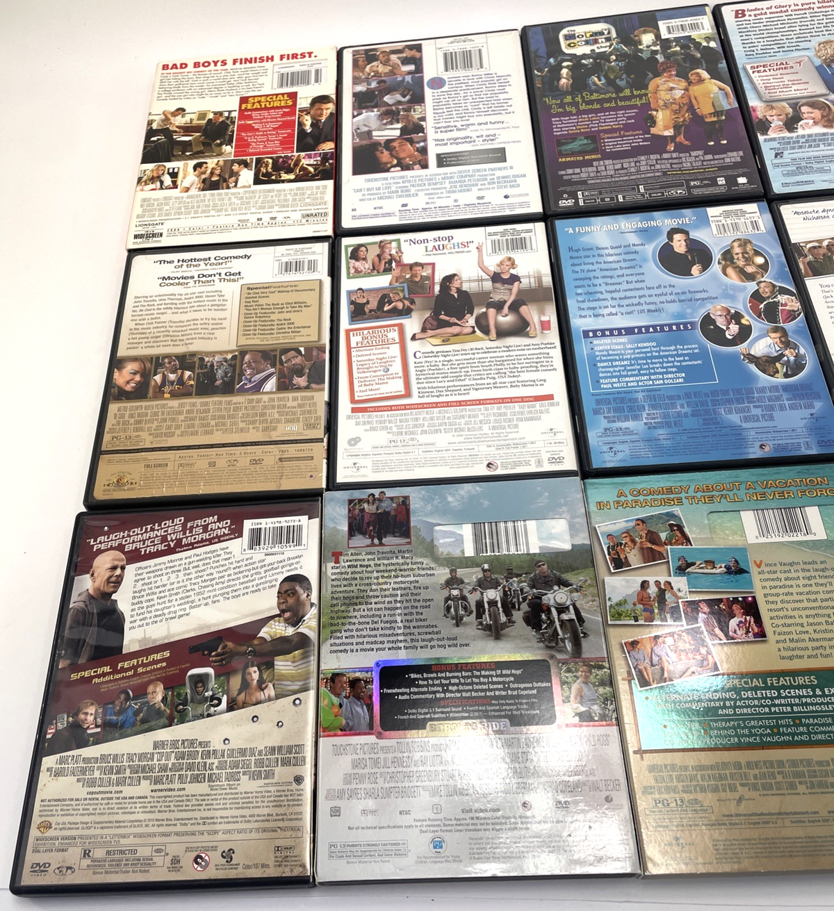 DVD Lot of 12 COMEDY Movies Couples Retreat, Copout, Hairspray BeCool Baby Mama