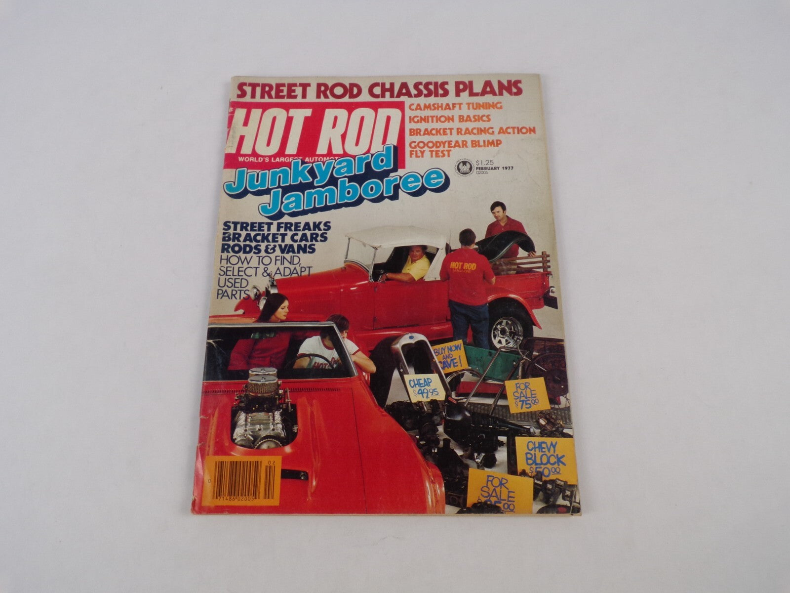 February 1977 Hot Rod Magazine Junkyard Jamboree Street Freaks Bracket Cars