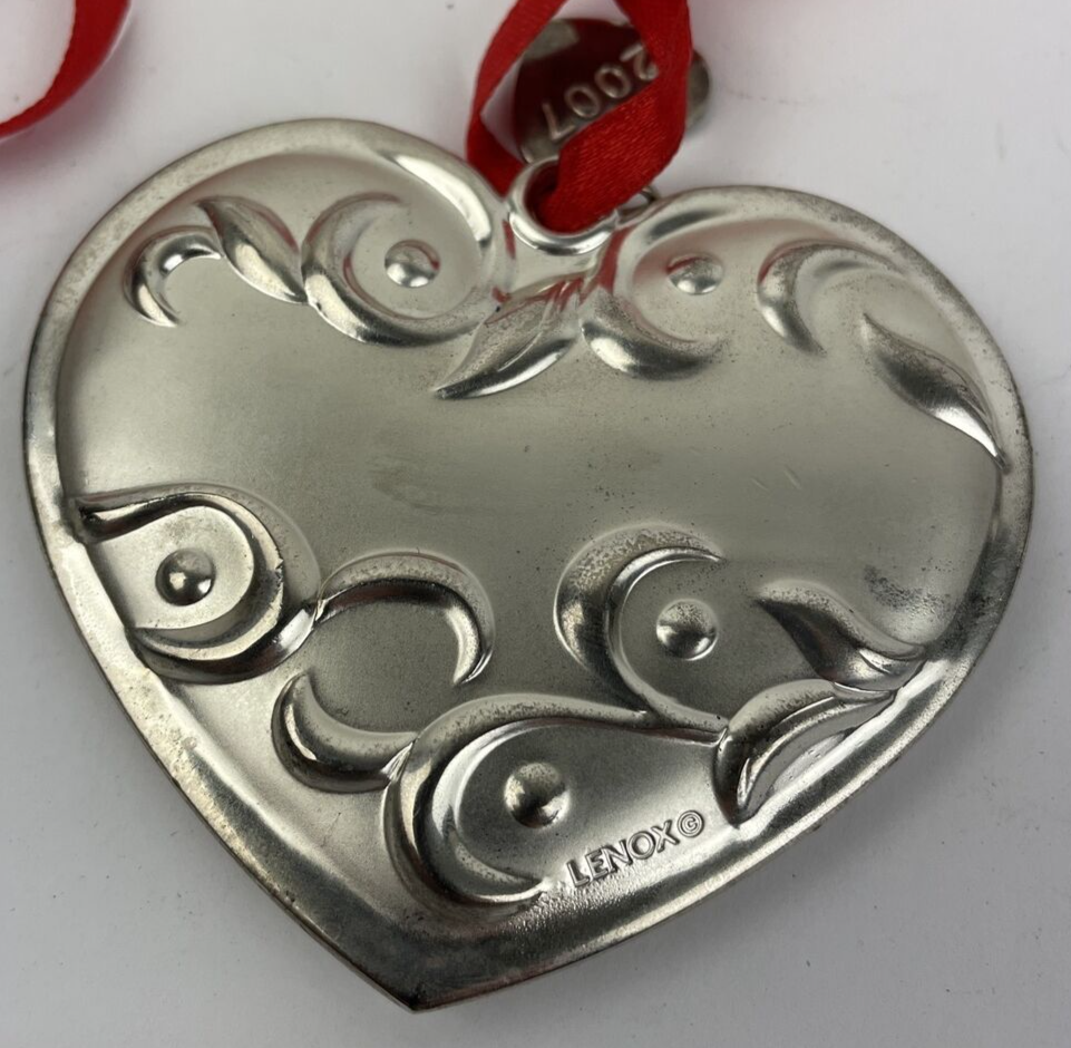 Lenox Opal Innocence 2007 Our First Christmas Heavy Metal Ornament