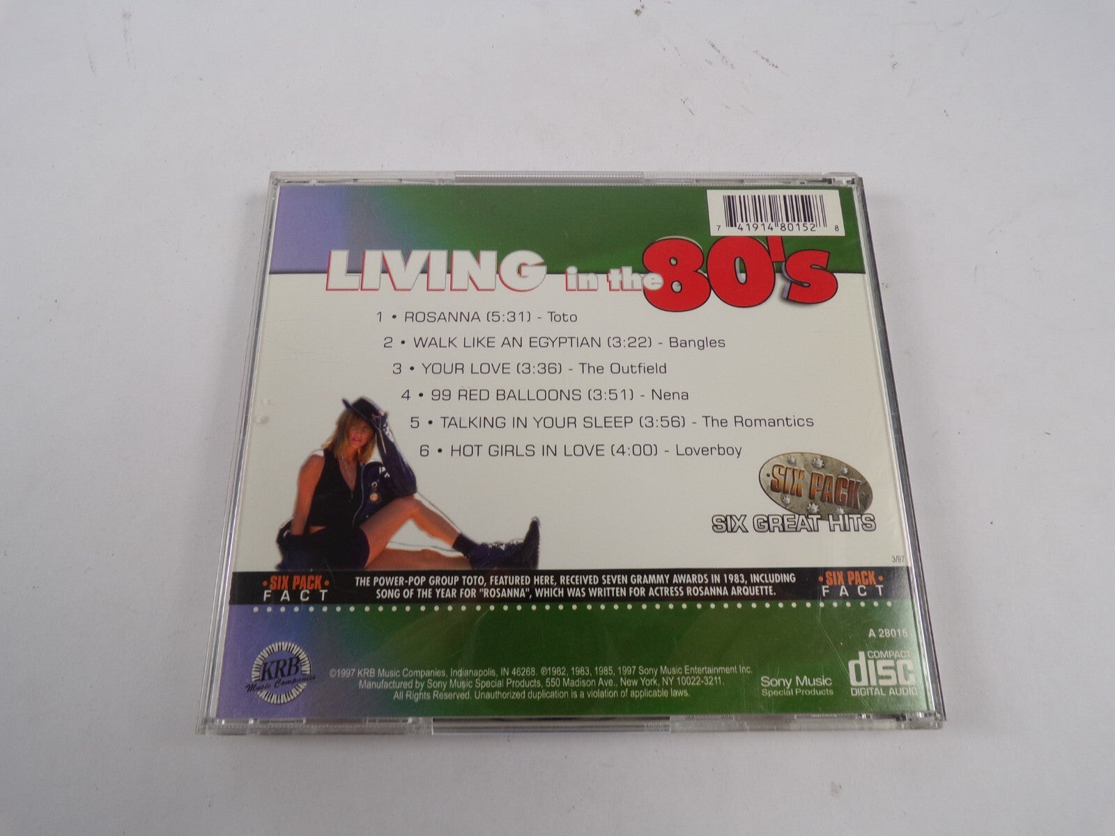 Living In The 80's Rosanna Walk Like Any Egyptian Your Love 99 Red Balloon CD#48