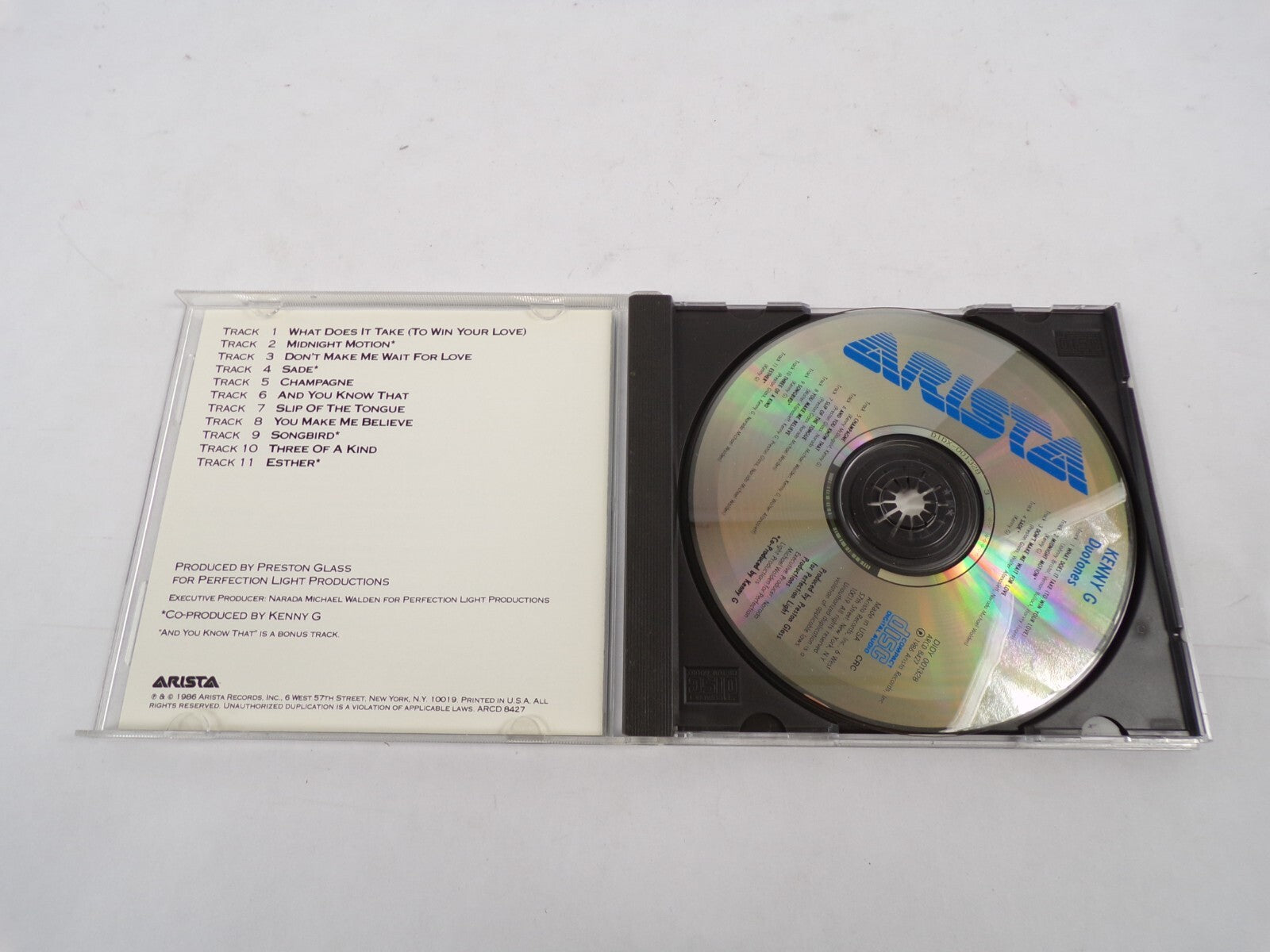 Kenny G Duotones What Does It Take Midnight Motion Dont Make Me Wait For CD#30