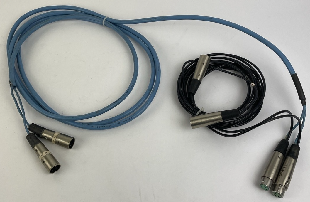 SWITCHCRAFT XLR Microphone Cable 2 x Male To 2 x Female 2 x Male 3-Pin Mic Lead
