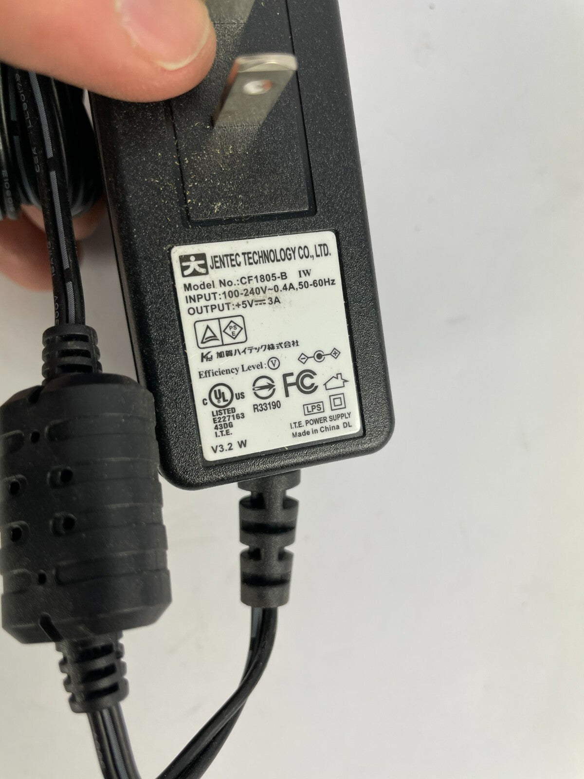 Genuine Jentec CF1805-B Output 5 V 3 A Power Supply Adapter A60