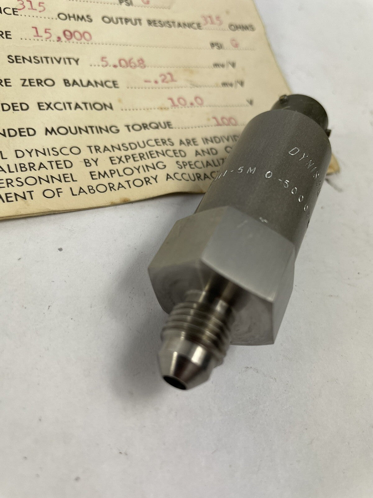 Dynisco Model PT-111-5 M Transducer 