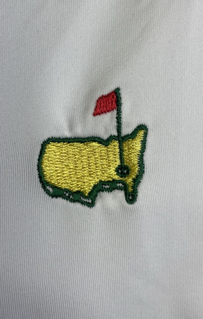 Masters Polo Shirt Mens Large White Traditional Logo Augusta National Golf Polo