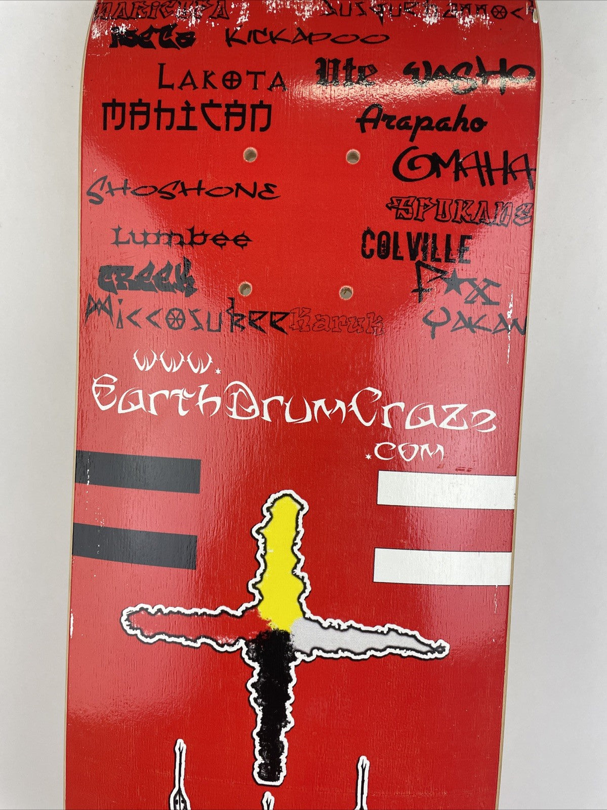 TRIBAL Ubity Earth Drum Craze Skateboard Deck - Comanche Shoshone Choctaw Navaho