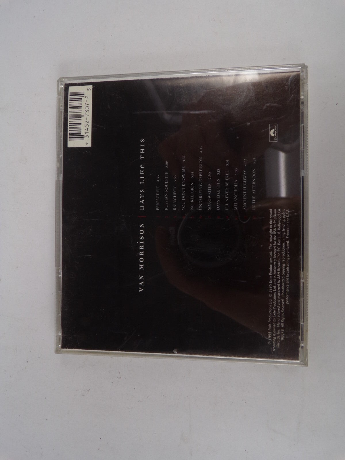 Van Morrison Days Like This No Religion Raincheck Melancholia CD#40