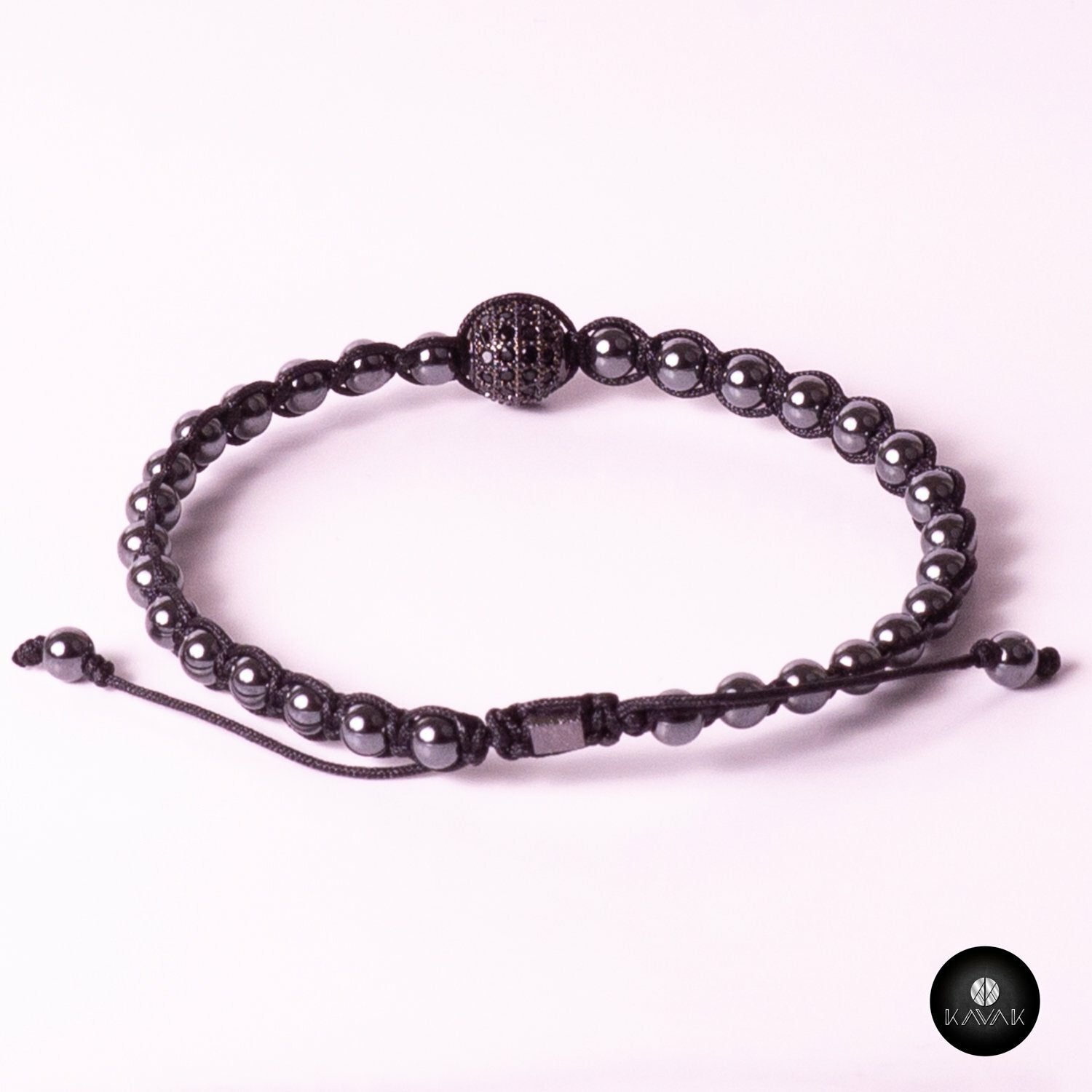 Kavak - Handmade Black Braided Adjustable Men's Bracelet Acerinas
