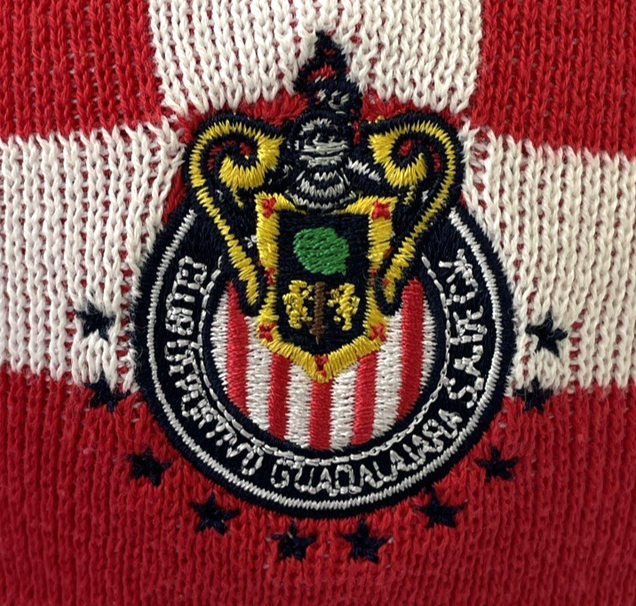 Club Deportivo Chivas Liga MX Mexico FMF Oficial Checkered Knit Hat Beanie OSFA
