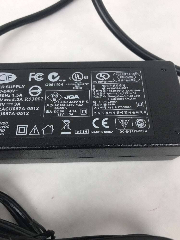 Netzteil Lacie D2 ACU057A-0512 AC Adapter 5V 4.2A 12V 3A 4 Pin Lacie Original