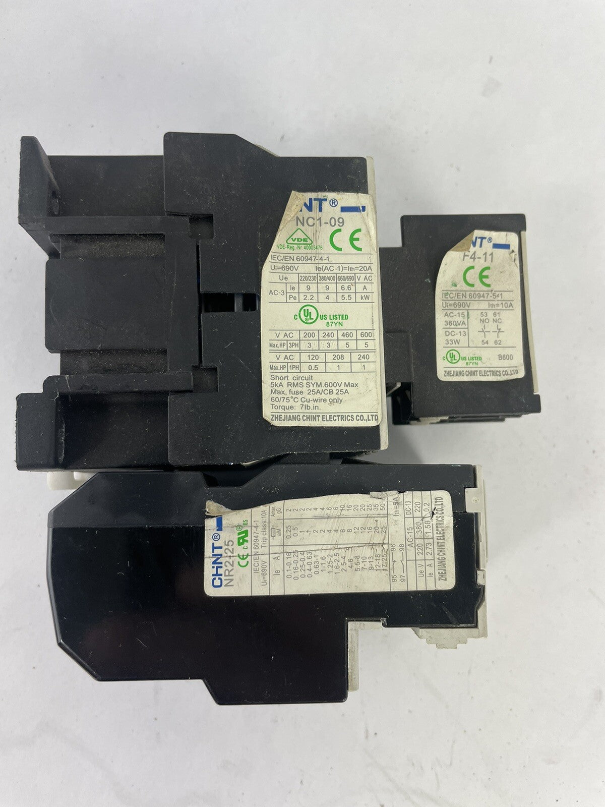 CHINT NC1-09 CONTACTOR NC1-0910 + F4-11 + NR2-25