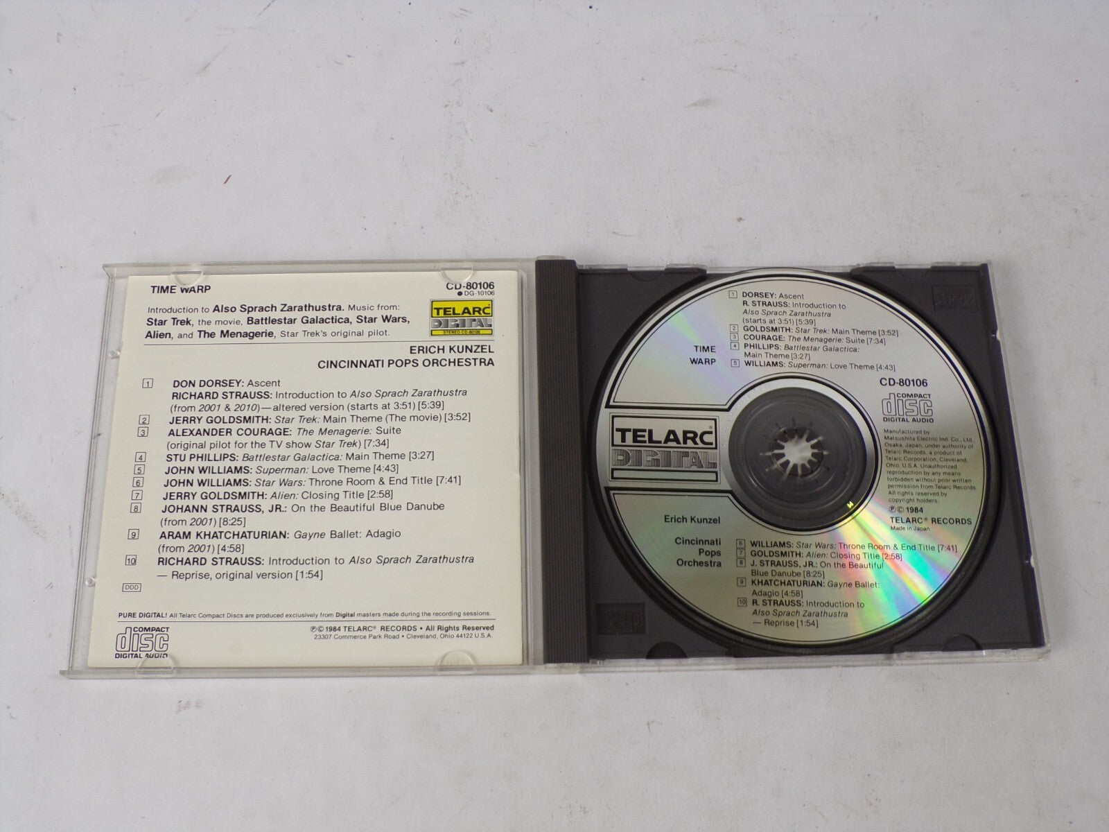 Time Warp Erich Kunzel incinnati Pops Orchestra Don Dorsey Richard Strauss CD#62