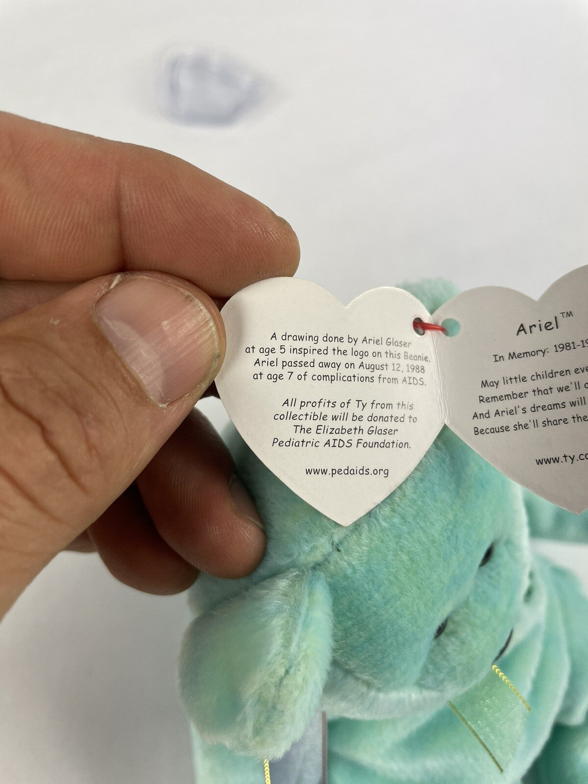Ty Beanie Baby Ariel Retired, RARE TAG ERRORS!
