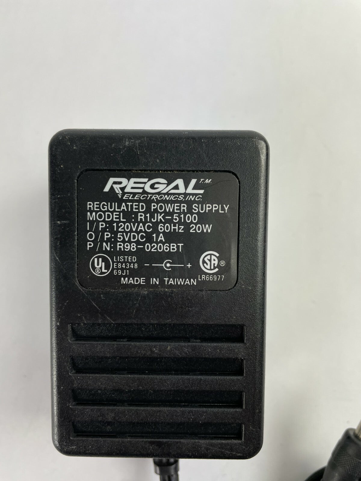 Genuine Regal PWR R1JK-5100 Ac Adapter Output 5 V 1 A Power Supply Adapter A91