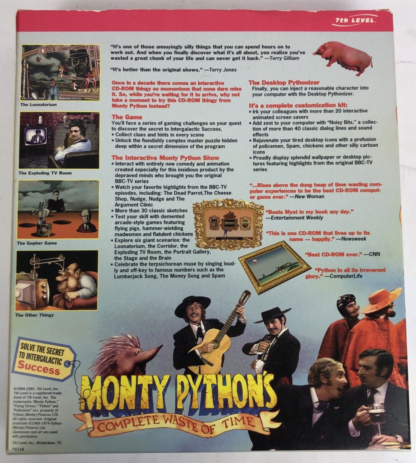 Monty Pythons Complete Waste of Time CD-Rom PC Game (1994) Windows 95 MINT DISC