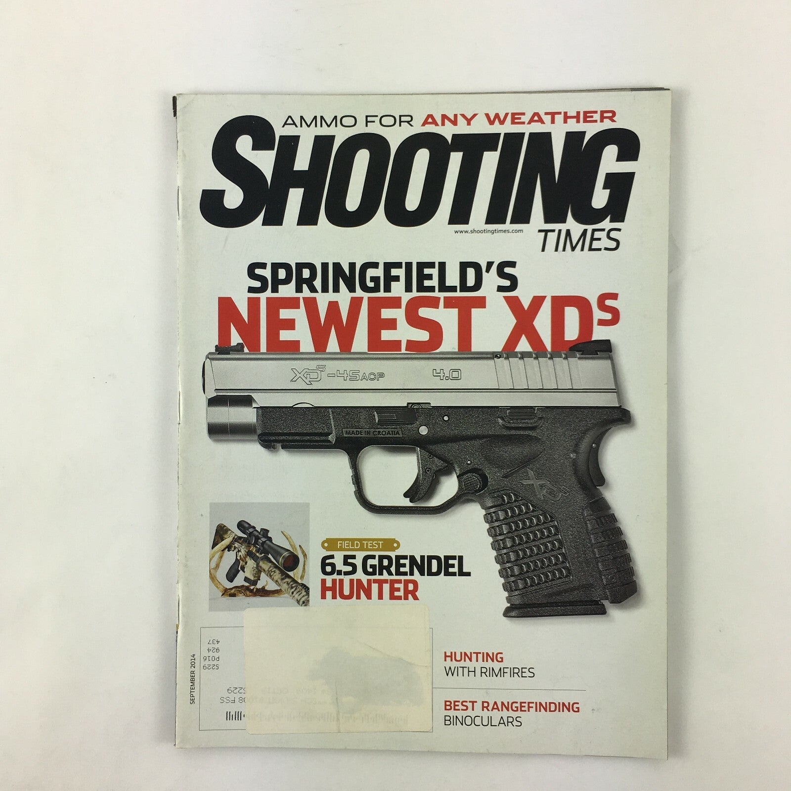 September 2014 Shooting Times Magazine Springfields Newest XDs 6.5 GrendelHunter