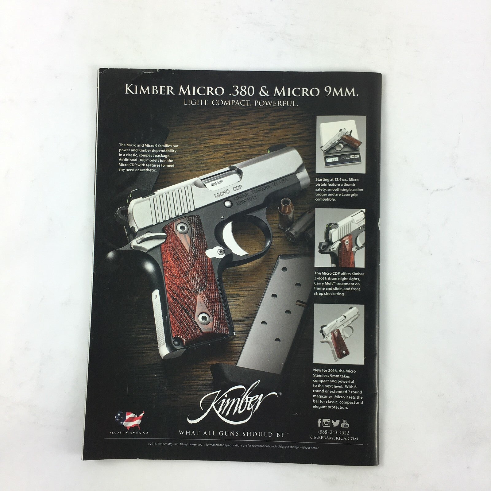 October 2016 Guns Magazine Ruger American .45 ACP Seeing Red 738 TCP.380 Taurus