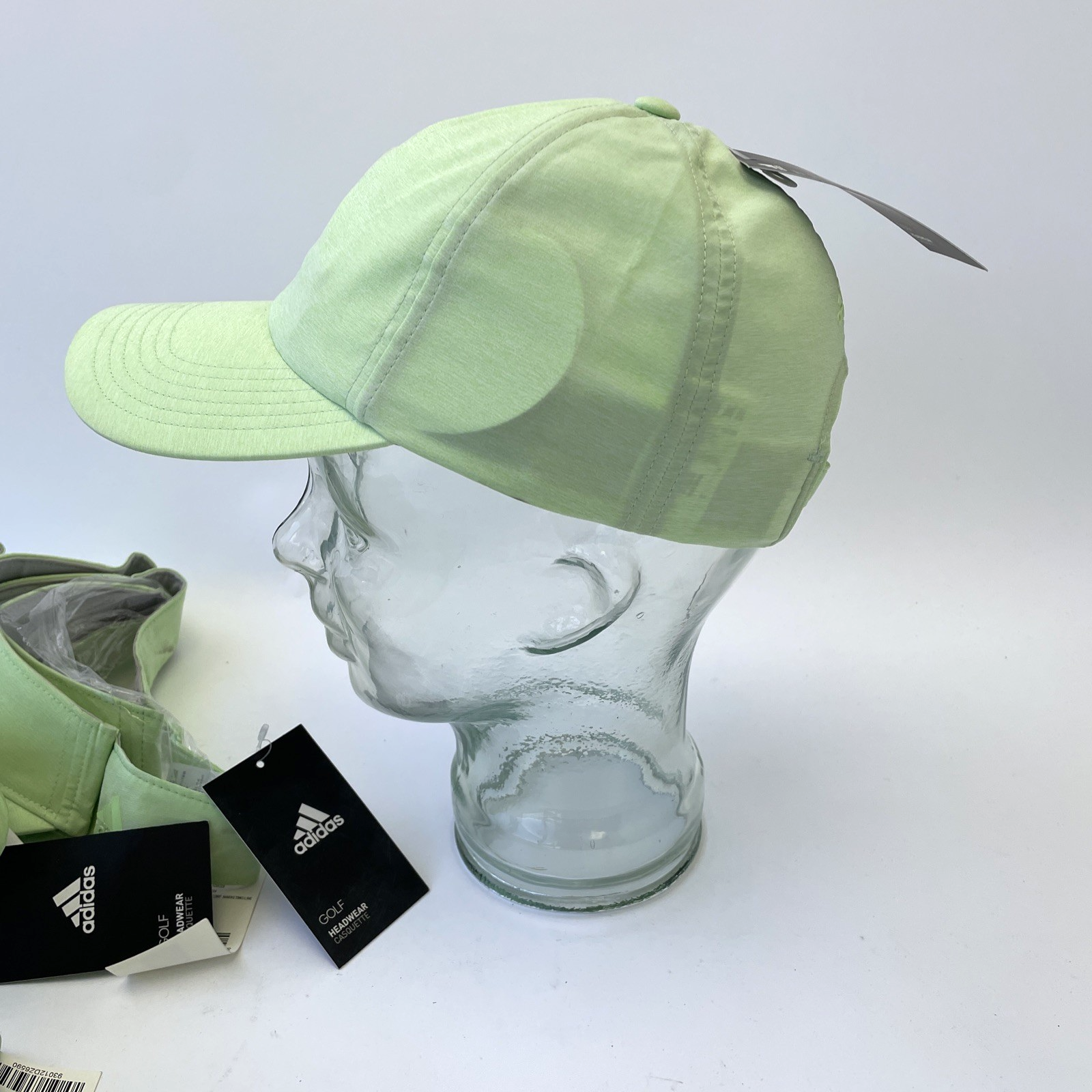 Lot of 14 Adidas Visor Hat Cap Strap Back One Size Green Blue Golf Tennis Womens