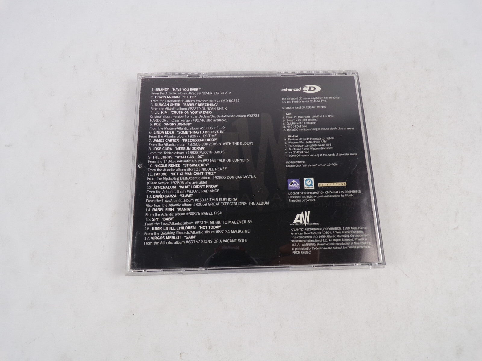 AW Wilhelmina Atlantic Brandy Have You Ever Barely Breathing CD#34