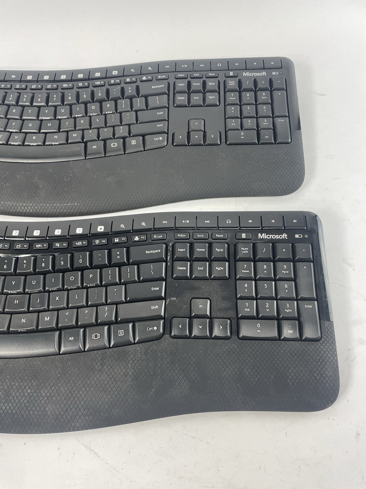 Lot of 2: Microsoft Comfort 5050 Wireless Ergonomic Keyboard 5KV-00001 No Dongle