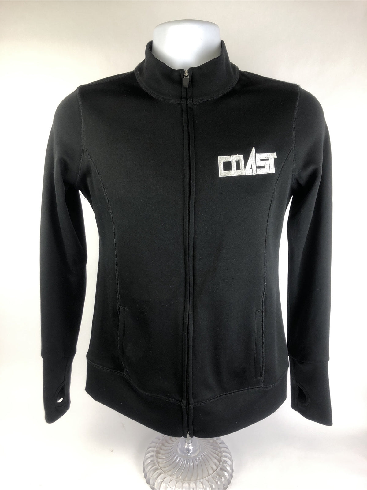 Coast Spirit Athletics Cheerleader Black Track Jacket  Full Zip Women’s Medium