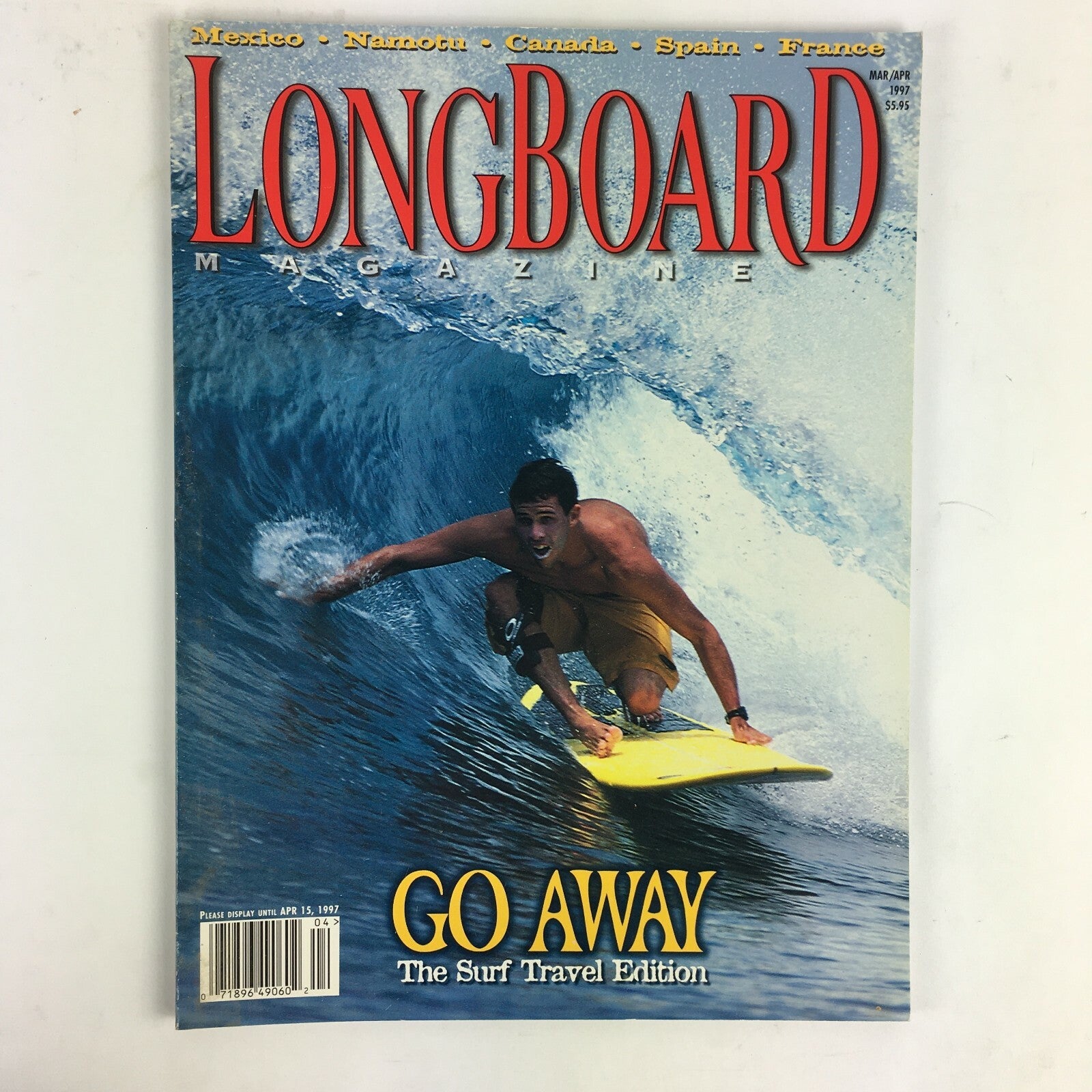 April 1997 Longboard Magazine Go Away The Surf Travel Edition Namotu Mexico