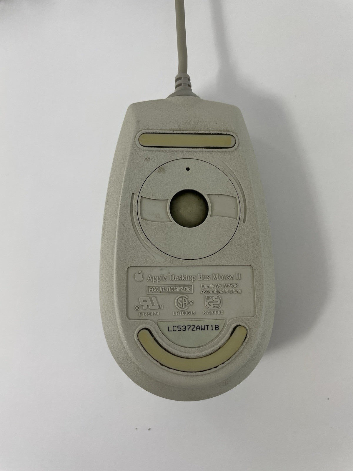 Vintage Official 90's Apple Desktop Bus Mouse II M2706 WORKS