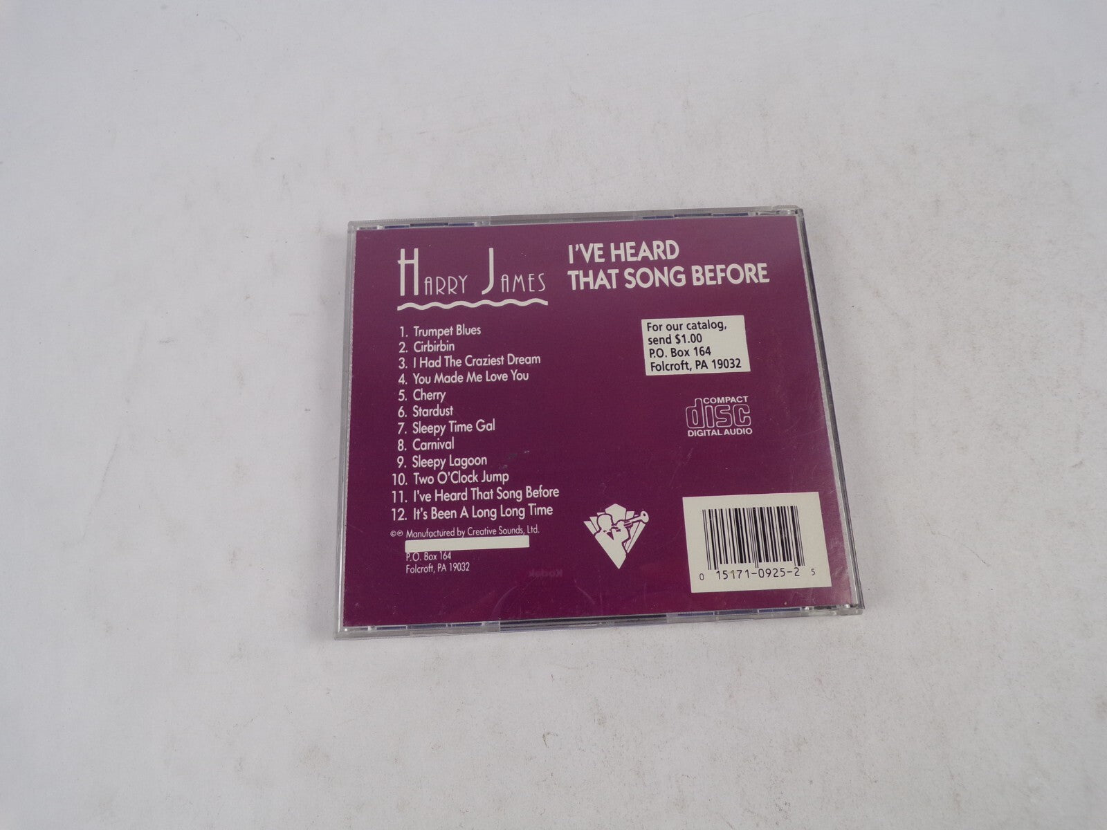 Harry James I've Heard That Song Before Featuring: I Had The Craziest CD#34