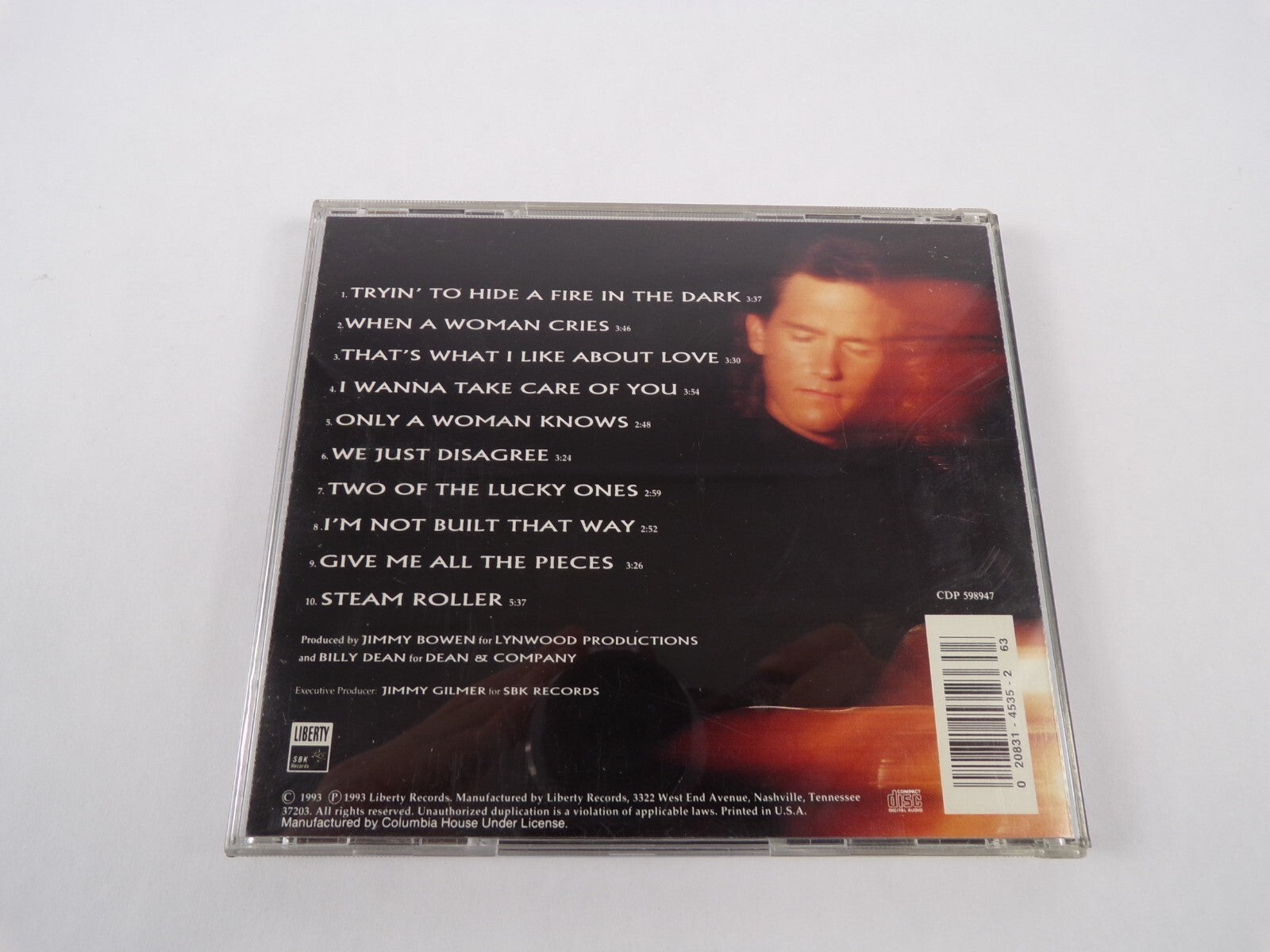 Billy Dean Fire In The Dark Teyin' To Hide A Fire In The Dark When A Women CD#59